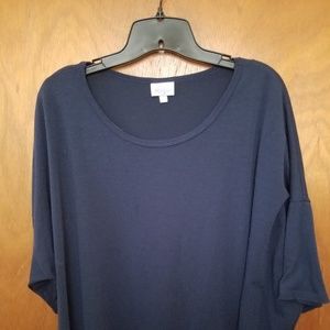 Lularoe Solid Navy Irma Shirt